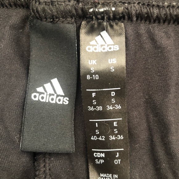 Adidas training leggings w/ velour stripes (sm) - Picture 3 of 3